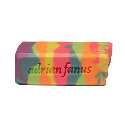 Our color splash soap bar is filled with beautiful pastel colors and all kinds of fragrances such as lime, lemongrass, vanilla sugar and more. It blends perfectly with any theme and in any place all while adding a splash of color.