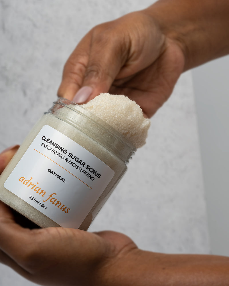 A moisturizing and hydrating body scrub made of cane sugar, shea butter and sunflower seed oil. It scrubs away dead skin cells revealing your most healthiest and rejuvenated skin. The gift of radiant and even skin tone is now at your fingertips.